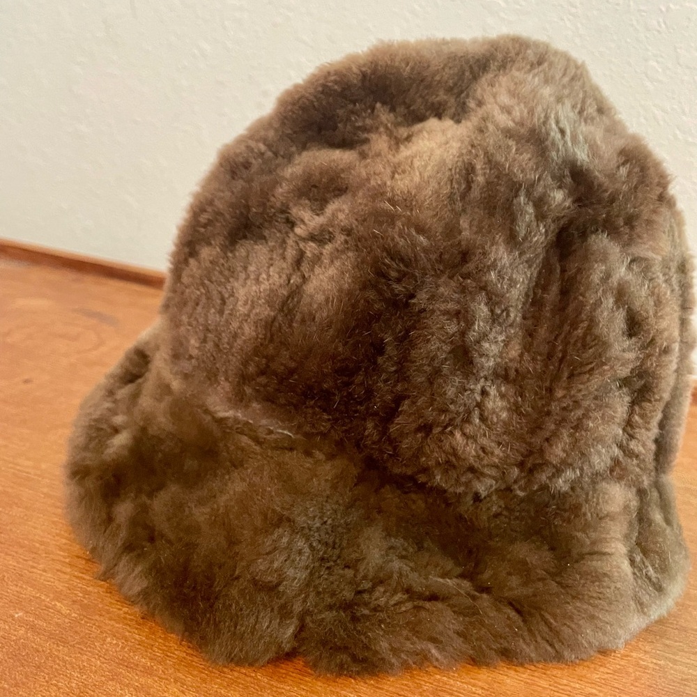 Vintage Brown Real Fur Bucket Hat - Picture 6 of 13